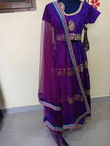 New Purple Colour Heavy Stone Work Lehanga Choli