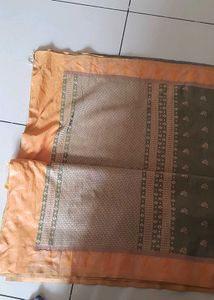 Olive And Turmeric Yellow Saree