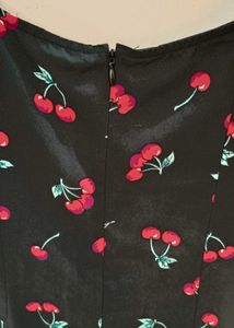 Cherry Print Midi Dress