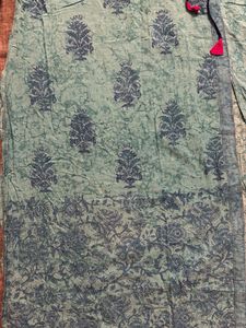 Turquoise Printed Kurta