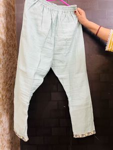 Light blue Embroided suit set