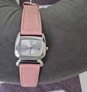 Fastrack Pink Leather Watch