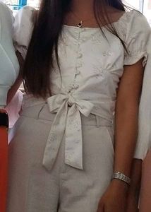 Sweetheart Neck Floral Puff Sleeve Crop Top