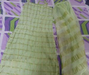 green kurta set