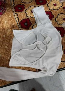 White Backless Top