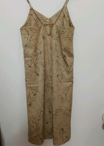 Satin Type Slipy Fabric Dress