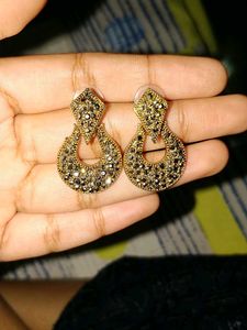 Elegant Gold-Tone Dangle Earrings