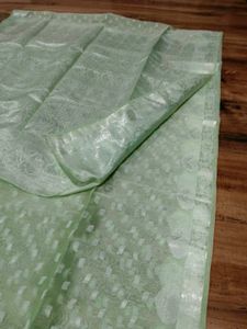 Mint Green Organza saree