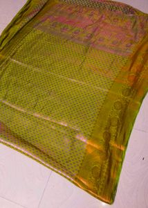 Shinning Green Colour Soft Banarasi Silk Saree