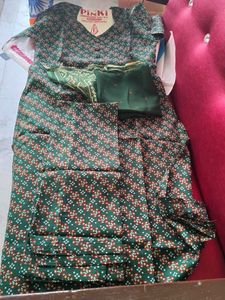 Green Printed Kurta Set