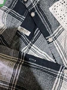 Cropped Plaid Shirt with Fringe