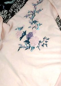 Floral Embroidered Pullover Hoodie (New)