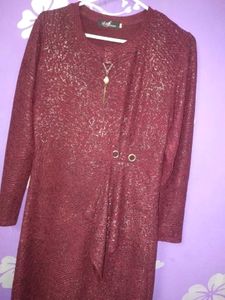 Elegant Maroon Maxi Dress