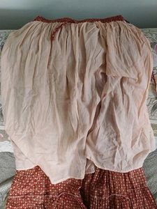Long Three Tire Frill Skirt