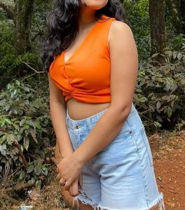 Orange Twist Front Top