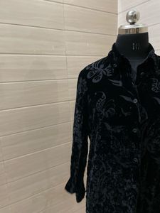 Imported Black Velvet Top