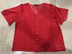 Red Printed Top