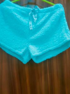 Fluffy Blue Lounge Shorts winter ❄️