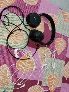 HEADPHONES AND 2 EARBUDS