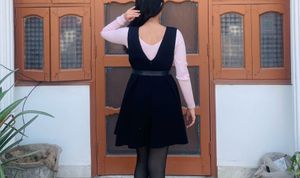 Chic Black Skater tunic Dress