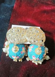 Sky Blue Wedding Wear Earrings 😀😀