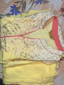 Yellow Embroidered Kurta Set