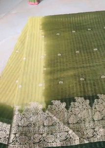 Yellow Green Saree .