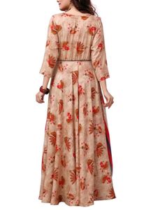 Striped Print Maxi Dress