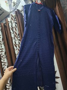 Navy Blue Libas Kurta Set