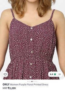 ONLY Women Purple Floral Printed Dress