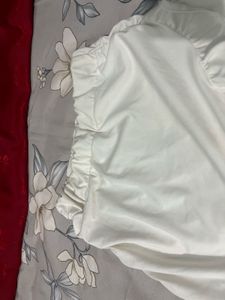 White Ruffle Mini Skirt