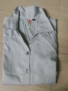 Light Grey Button-Down Shirt