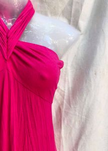 Pink Halter Neck Dress