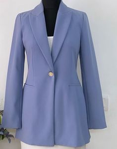 ZARA Blue Blazer Dress Coat