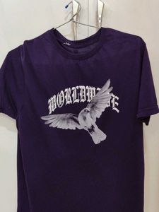 Graphic Tee with Bird Print