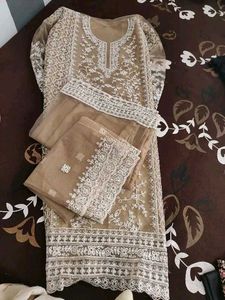 A Line Pakistani Style Embroidery Kurta Set