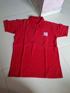 Men&#39;s Red Polo Tshirt With Logo