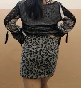 Animal print skirt