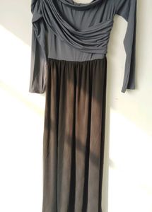 Elegant Two-Tone Maxi Dress