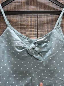 Mint Green Polka Spegitty Top