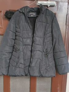 Stylish Black Padded Winter Coat