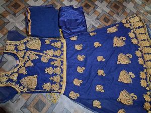 Royal Blue Embroidered Lehenga Choli