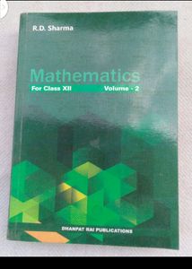RD Sharma Book , Maths, Class- 12th, Vol -2