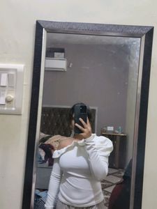 Sexy White One Shoulder Top