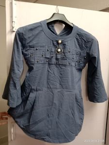 Navy Blue Top, Fancy Top