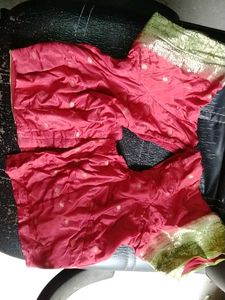 Red Readymade Saree Blouse