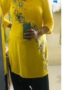 xl Bright Yellow Kurti
