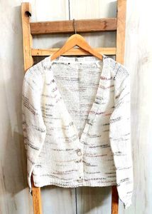 Offwhite Self Design Sweater Size-42