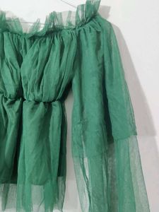 Green georgette Party Wear Top