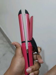 2in1 Pink Hair Straightener and curler